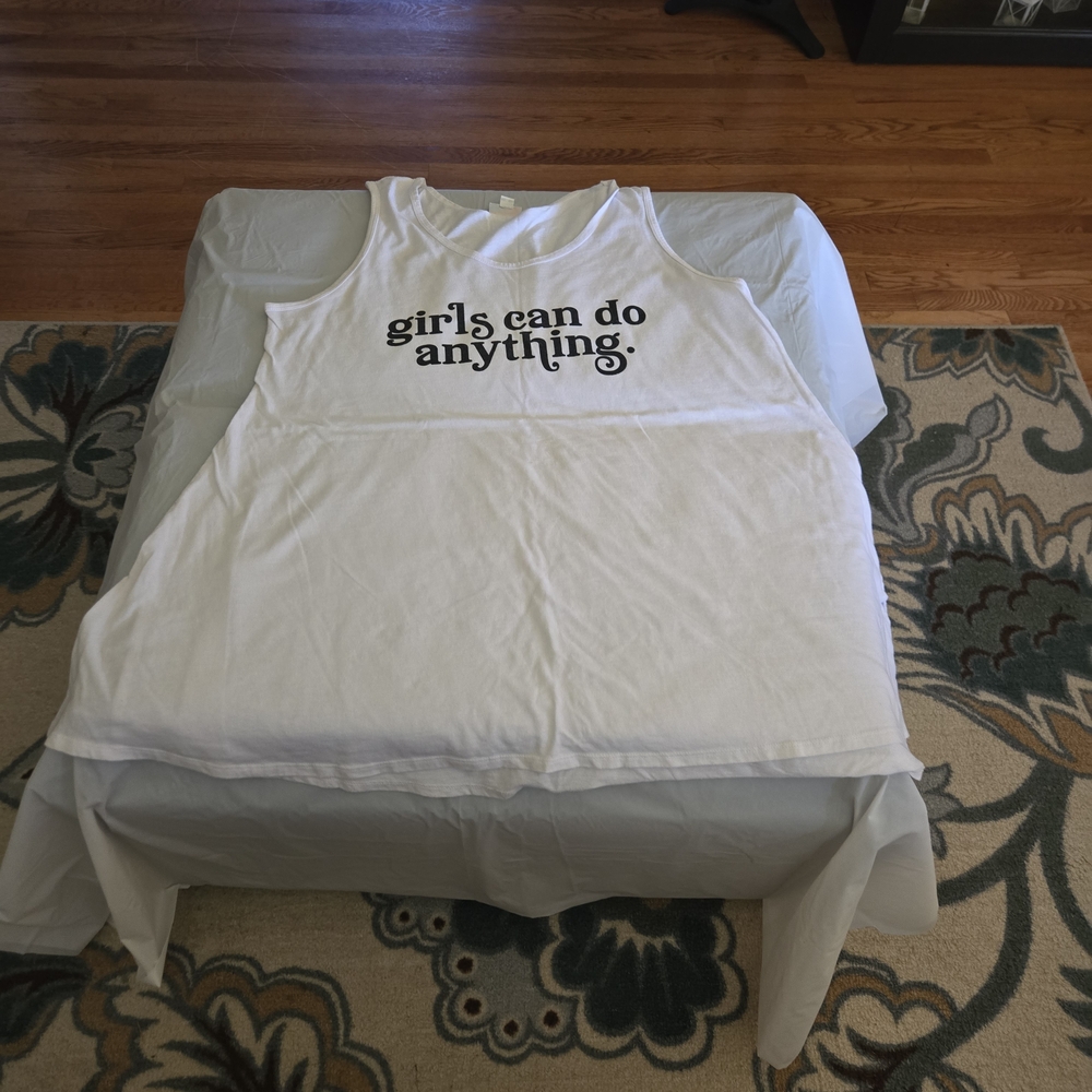 LuLaRoe White Kristina Tank Top With Trendy Hi/lo Hemline.